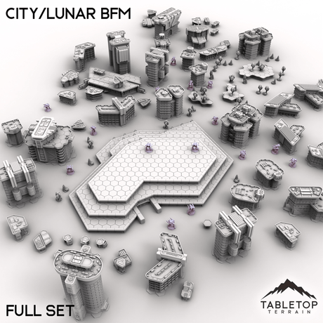 Tabletop Terrain Terrain City/Lunar BFM Full Set HEXTECH City/Lunar BFM - City Map Pack
