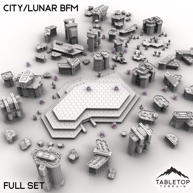 Tabletop Terrain Terrain City/Lunar BFM Full Set HEXTECH City/Lunar BFM - City Map Pack