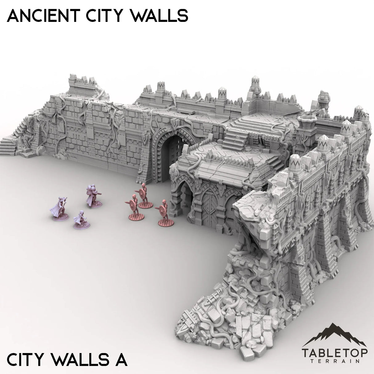 Tabletop Terrain Terrain City Walls A / 32mm Ancient City Walls
