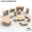 Tabletop Terrain Terrain Cliff Platform Set