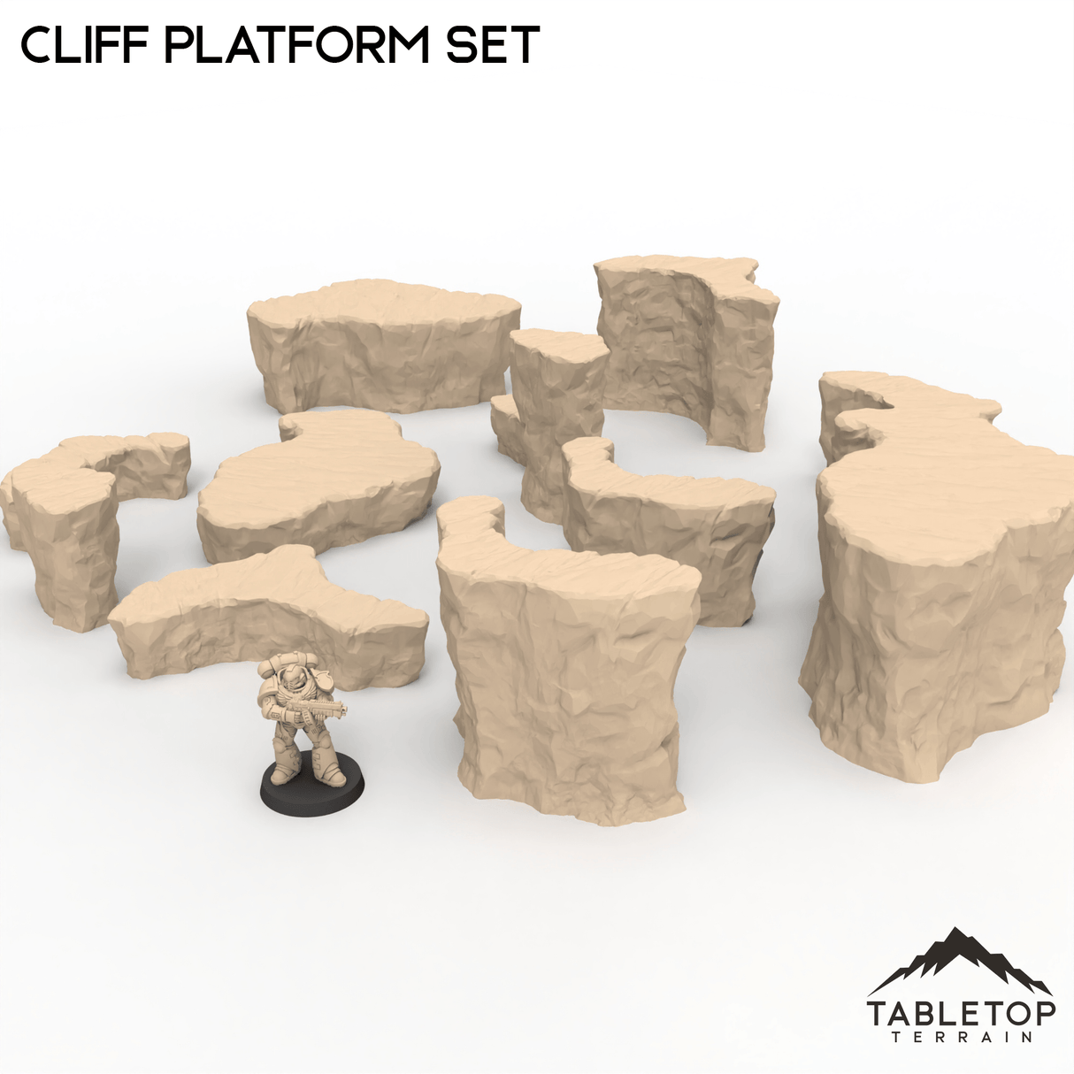 Tabletop Terrain Terrain Cliff Platform Set