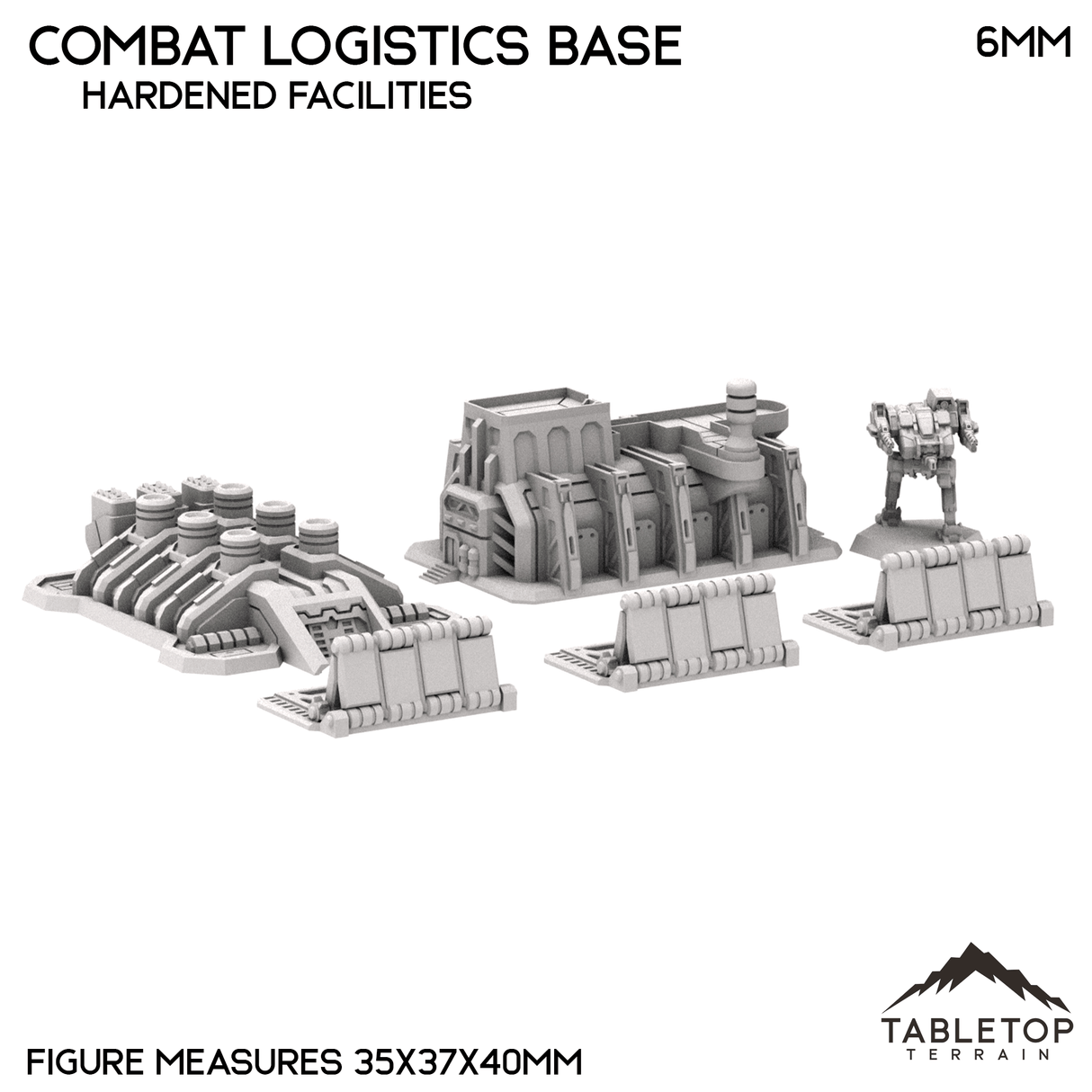 Tabletop Terrain Terrain Combat Logistics Base - 6-12mm
