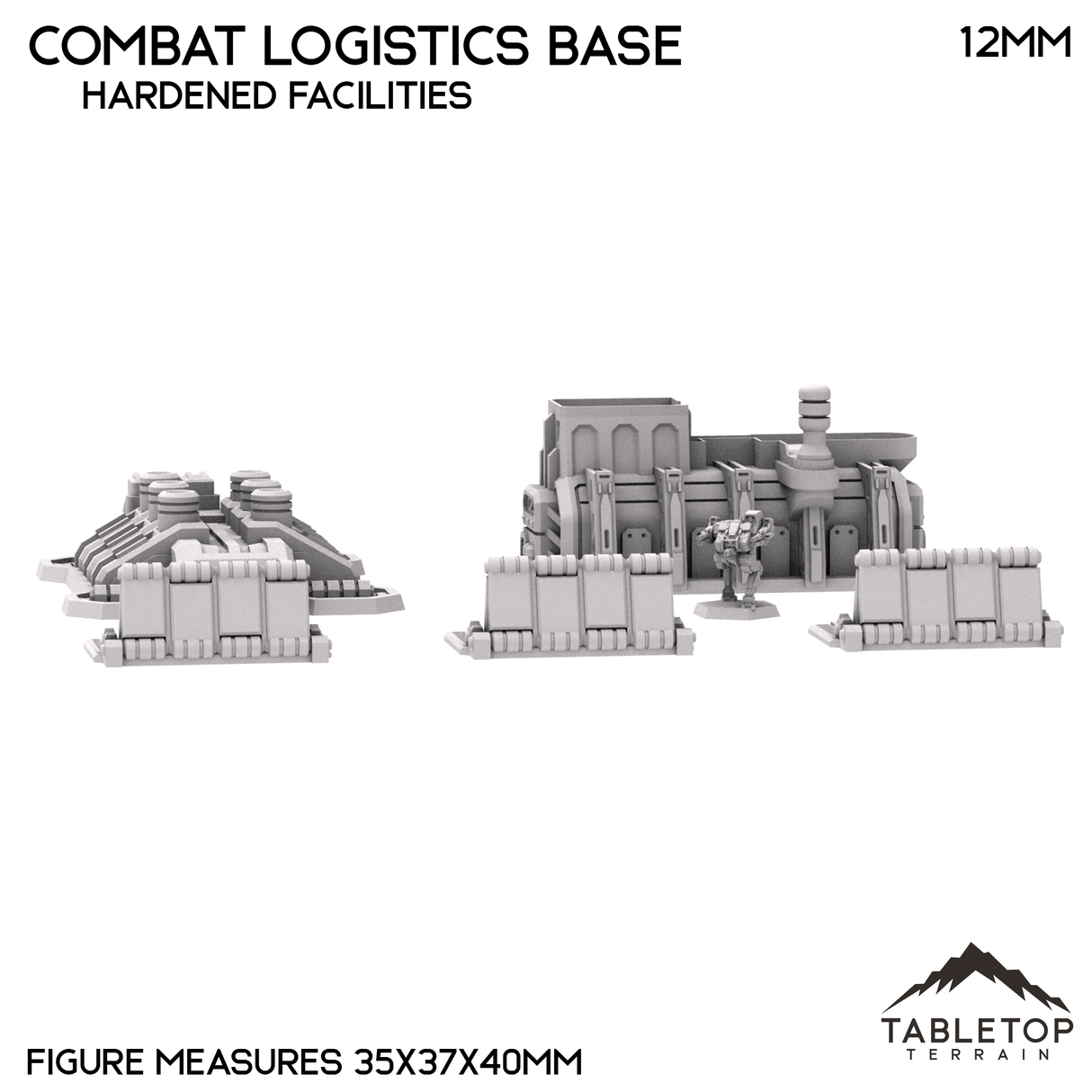 Tabletop Terrain Terrain Combat Logistics Base - 6-12mm