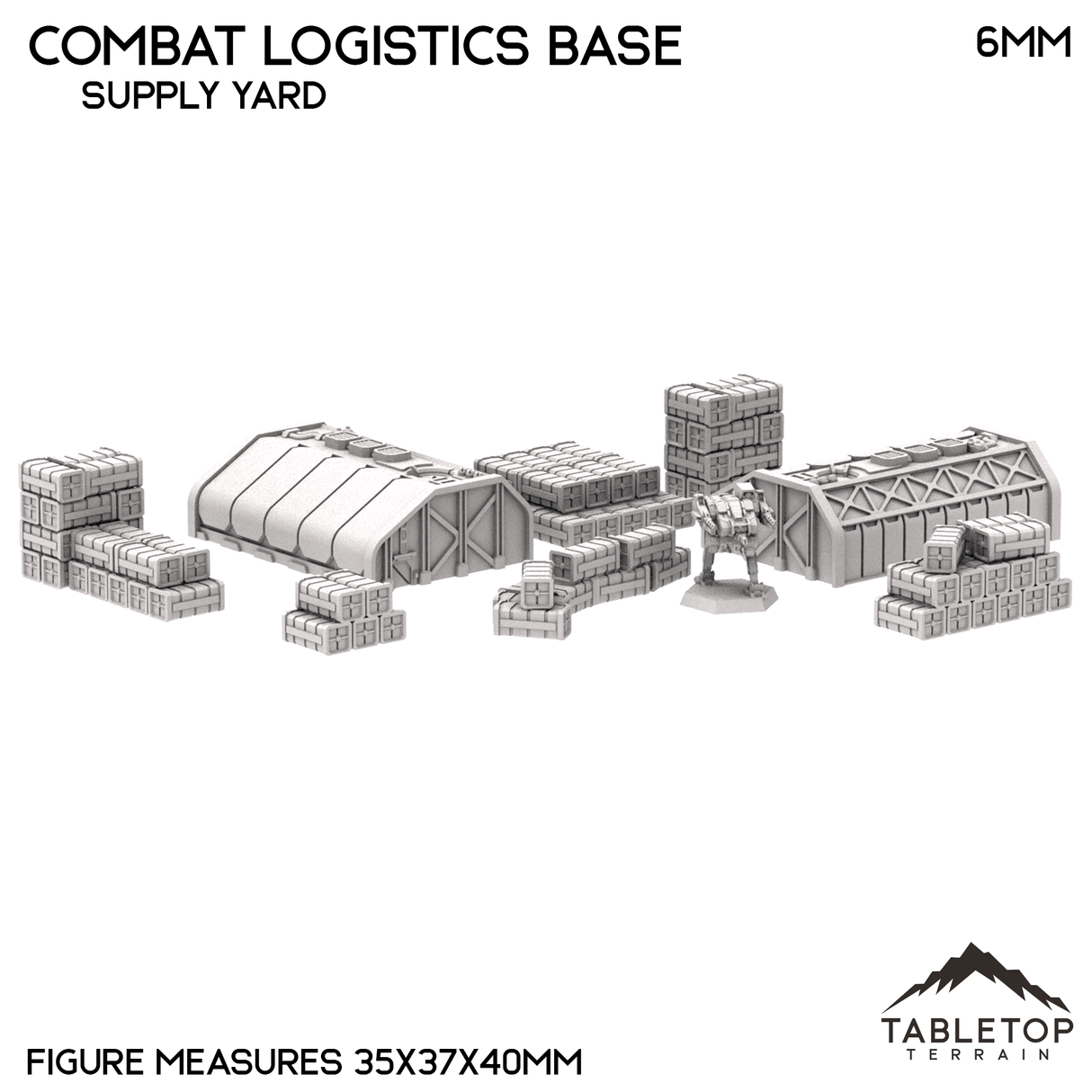 Tabletop Terrain Terrain Combat Logistics Base - 6-12mm