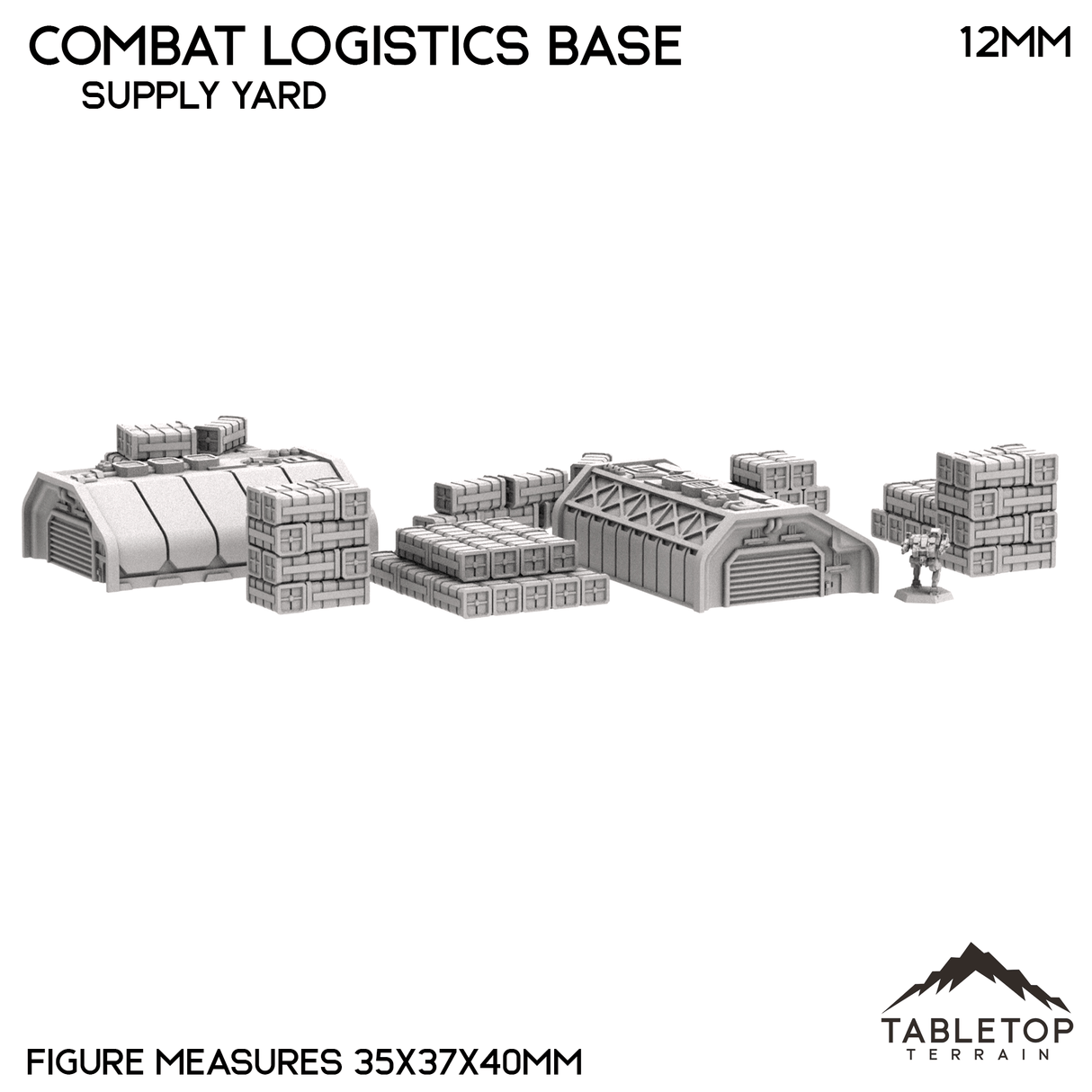 Tabletop Terrain Terrain Combat Logistics Base - 6-12mm