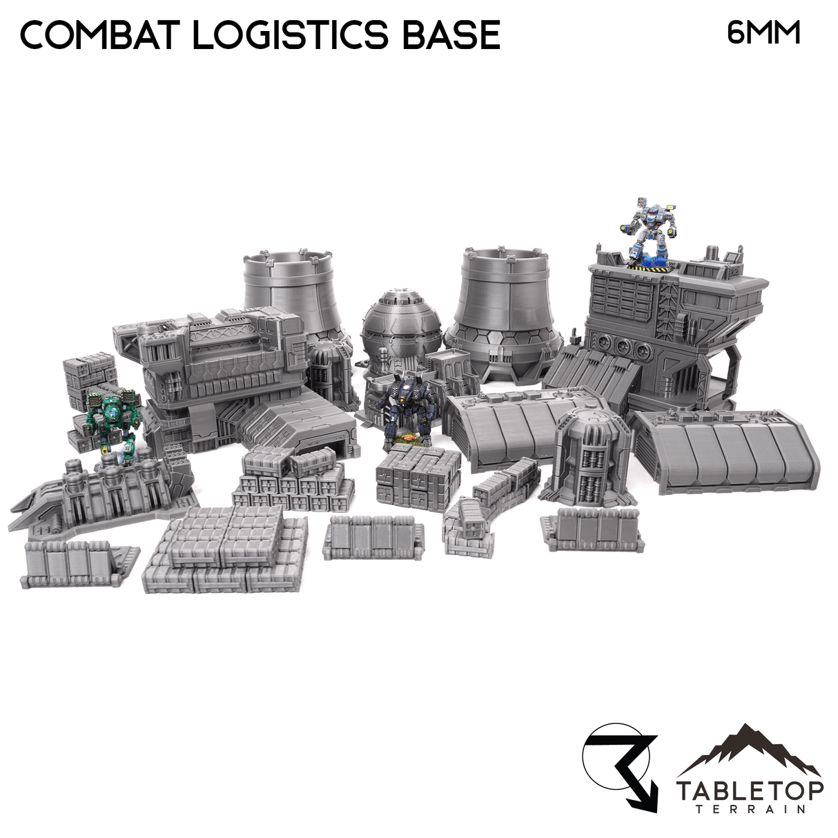 Tabletop Terrain Terrain Combat Logistics Base - 6-12mm