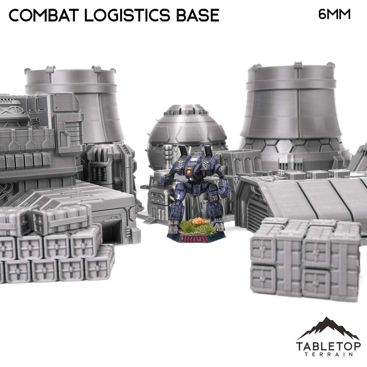 Tabletop Terrain Terrain Combat Logistics Base - 6-12mm