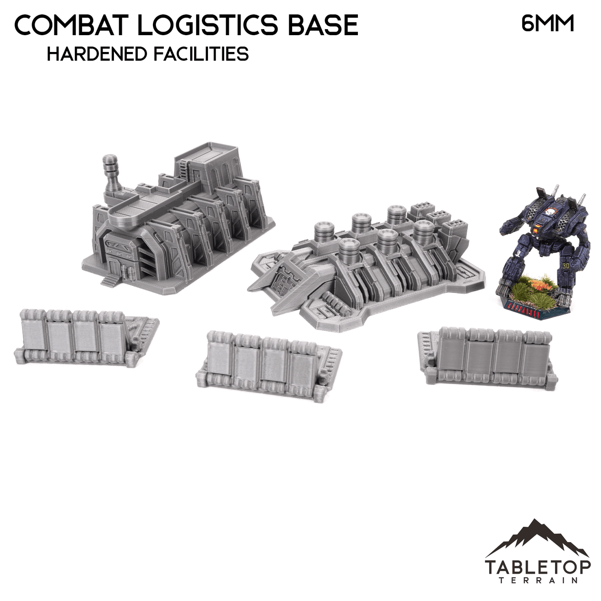Tabletop Terrain Terrain Combat Logistics Base - 6-12mm