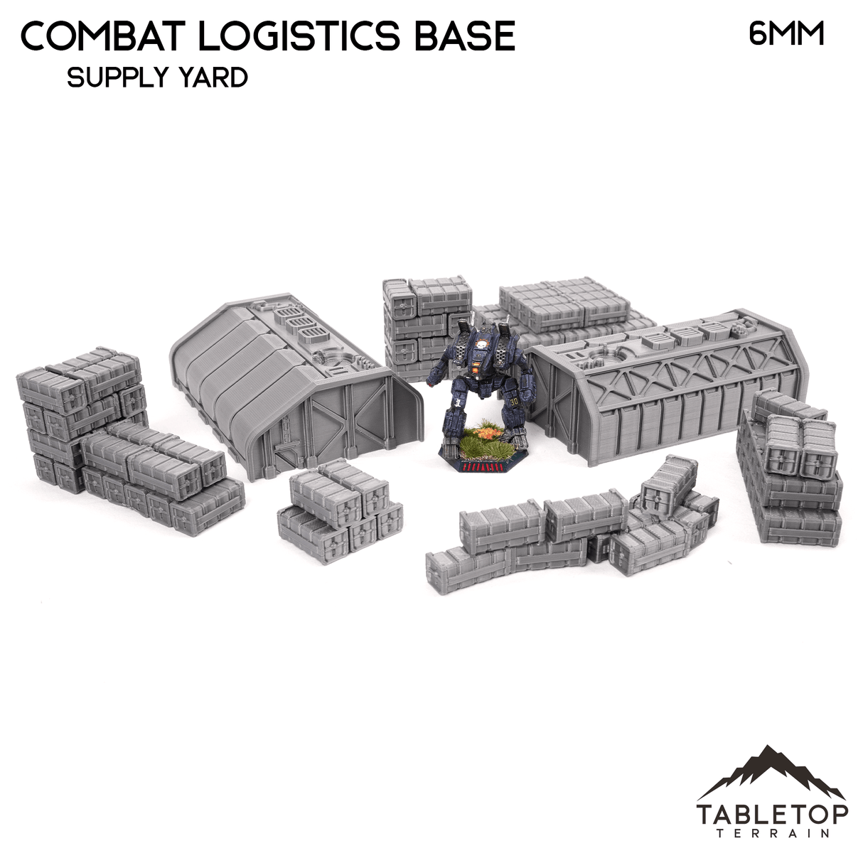 Tabletop Terrain Terrain Combat Logistics Base - 6-12mm