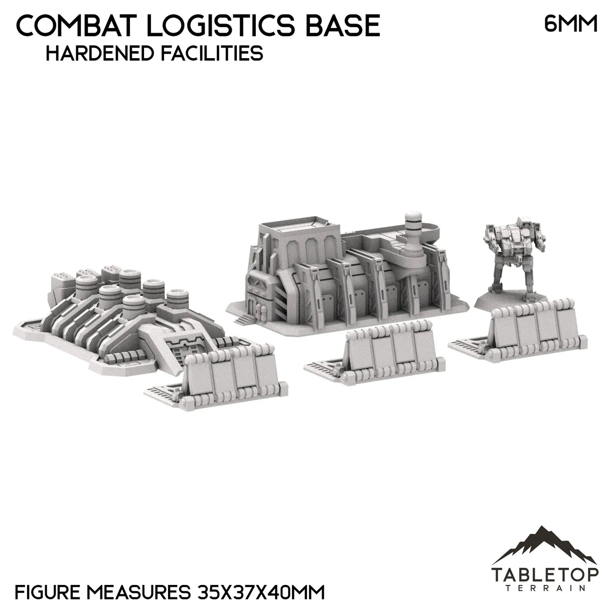 Tabletop Terrain Terrain Combat Logistics Base TechScape - 6-12mm