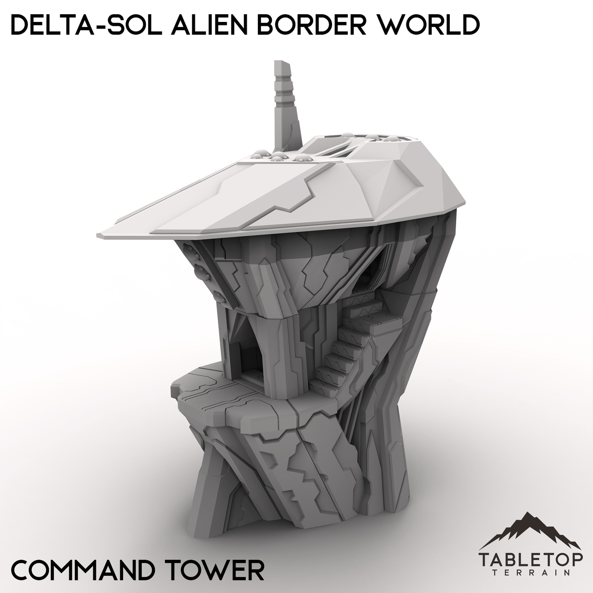 Tabletop Terrain Terrain Command Tower / 28/32mm Delta-sol Alien Border World