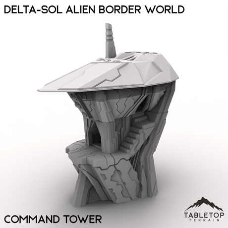 Tabletop Terrain Terrain Command Tower / 28/32mm Delta-sol Alien Border World