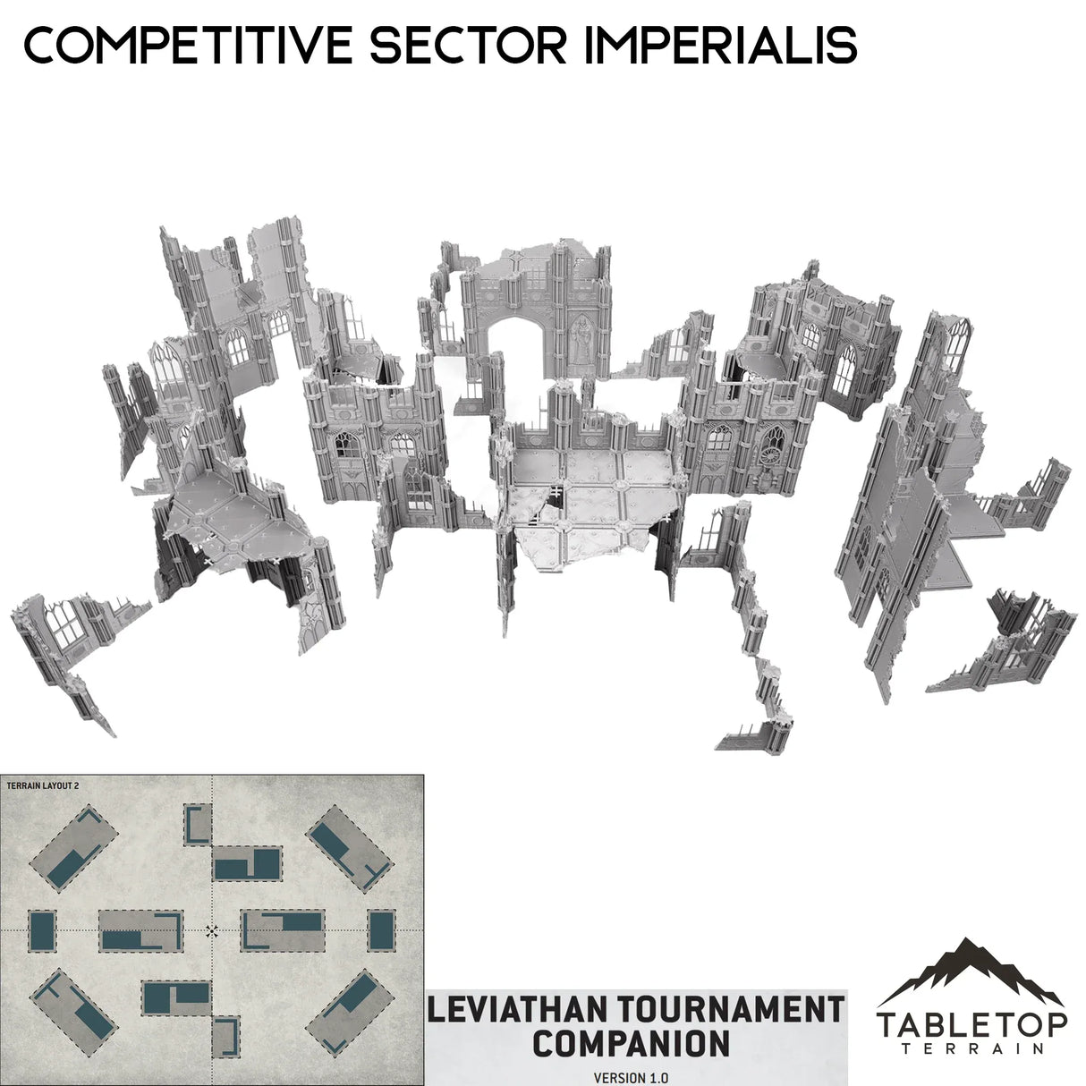 Tabletop Terrain Terrain Competitive Sector Imperialis 10e Table Set