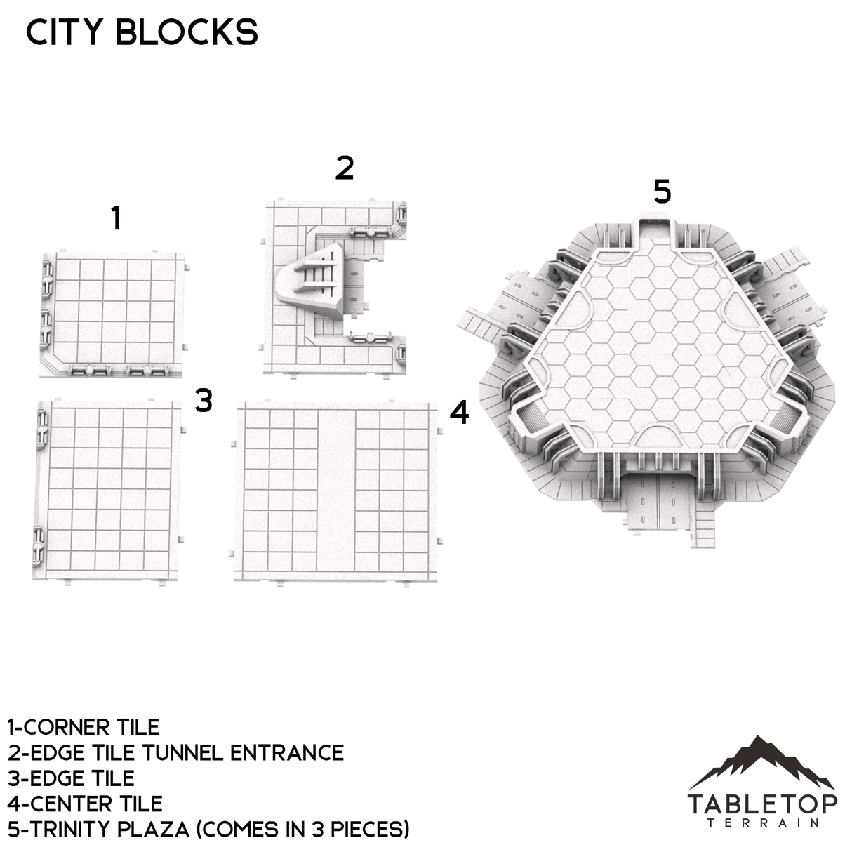Tabletop Terrain Terrain Concrete Jungle - 6mm