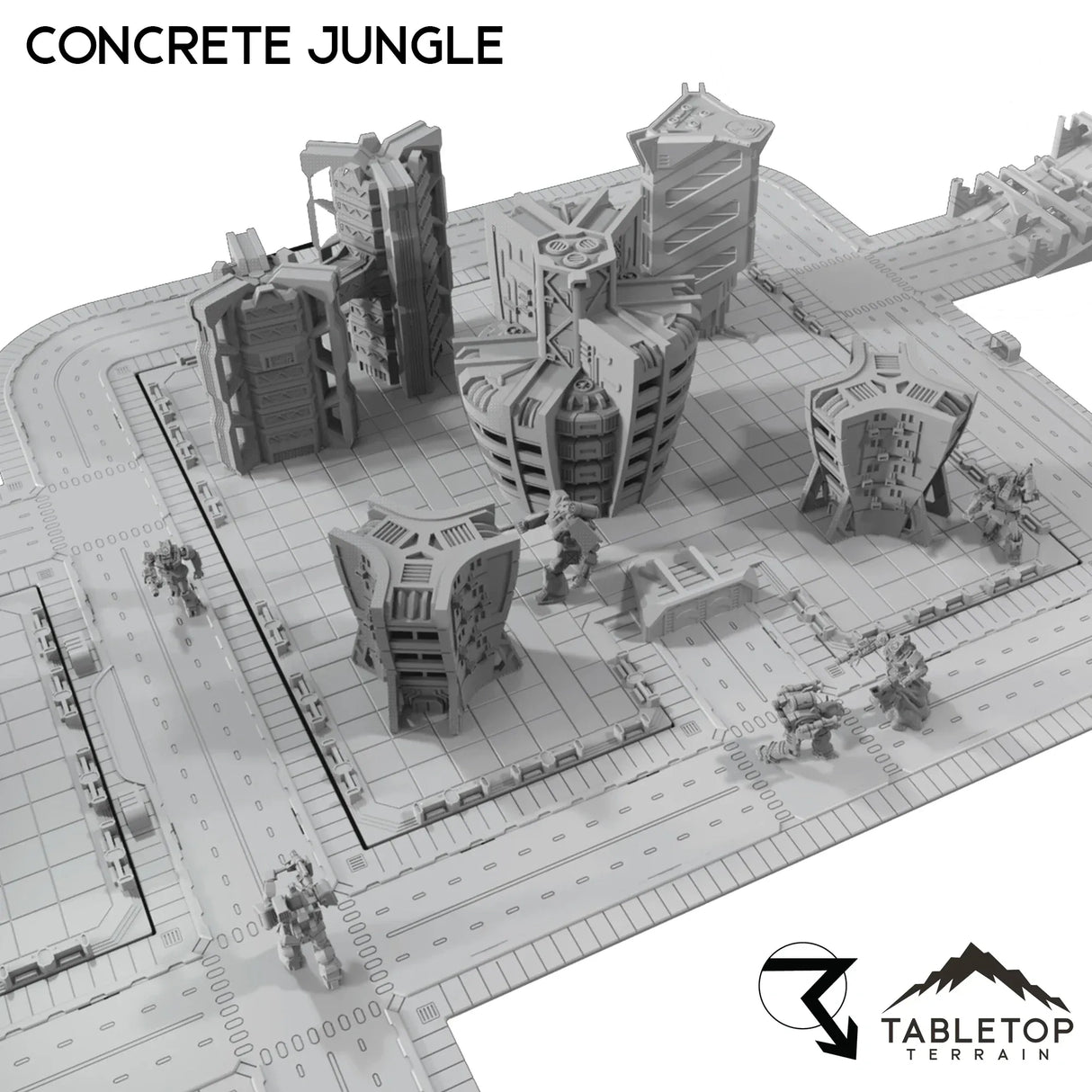Tabletop Terrain Terrain Concrete Jungle TechScape - 6mm