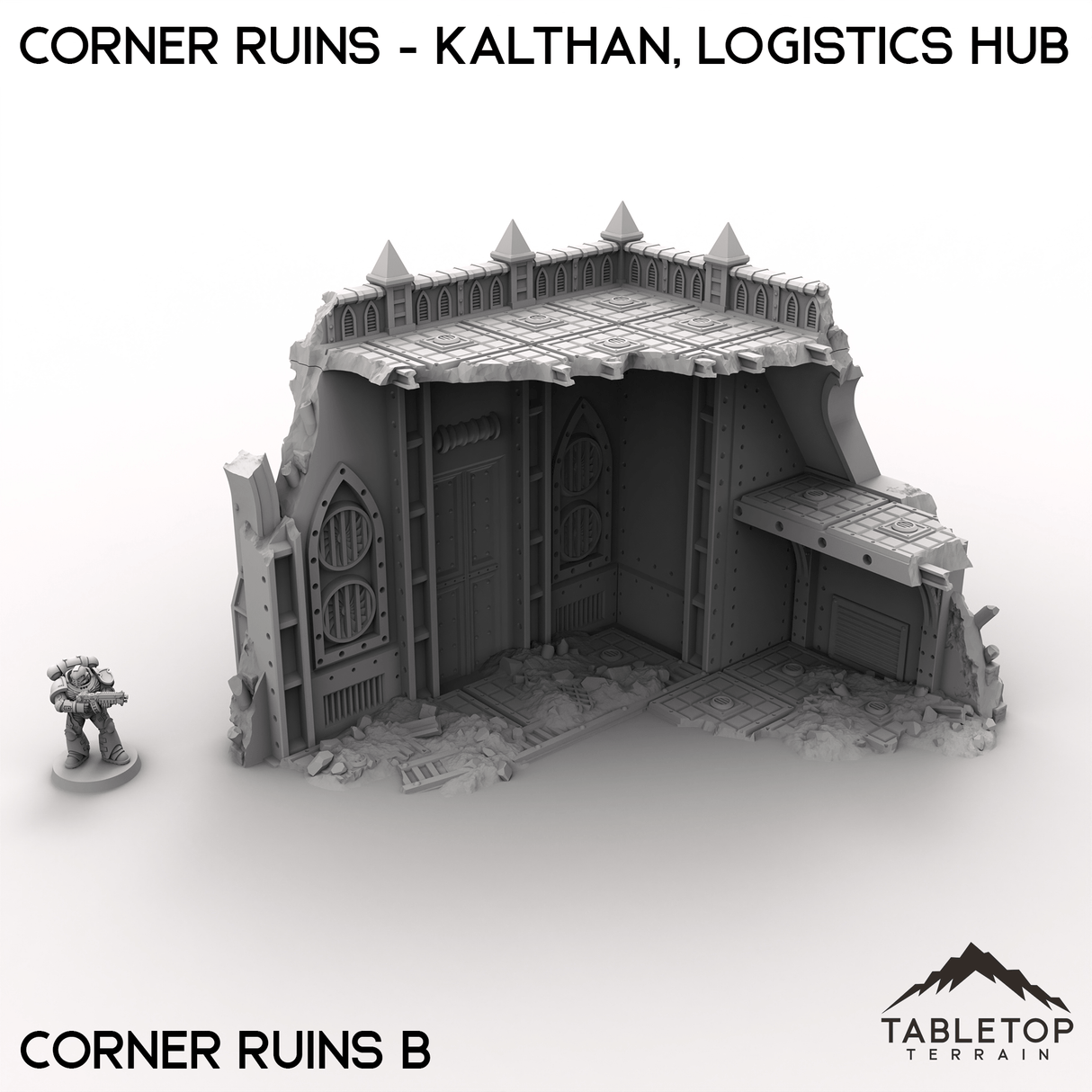 Tabletop Terrain Terrain Corner Ruins - Kalthan, Logistics Hub