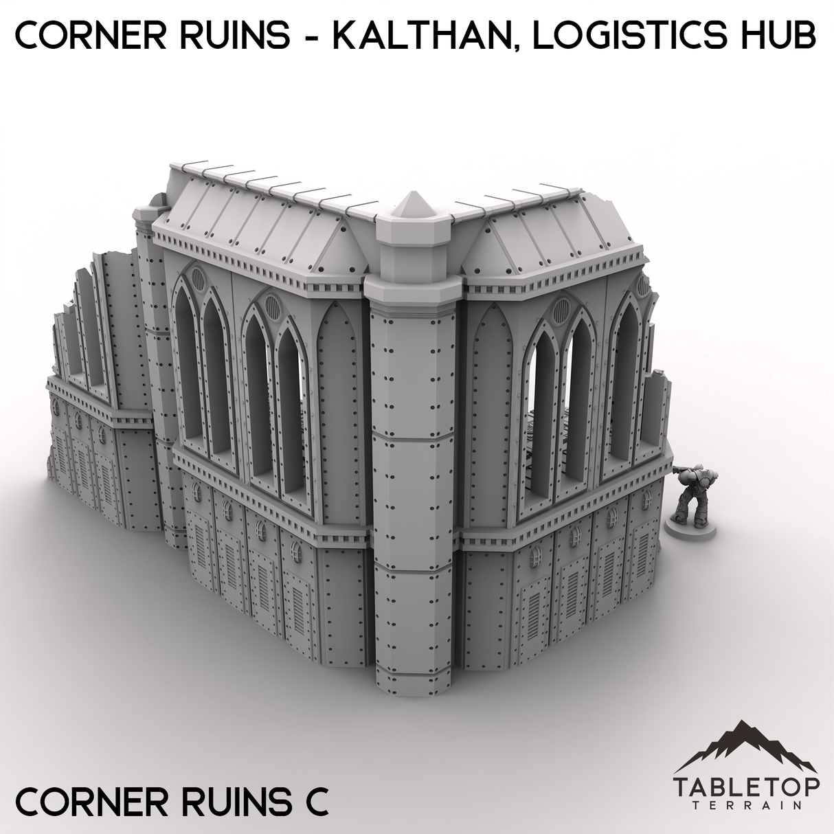 Tabletop Terrain Terrain Corner Ruins - Kalthan, Logistics Hub