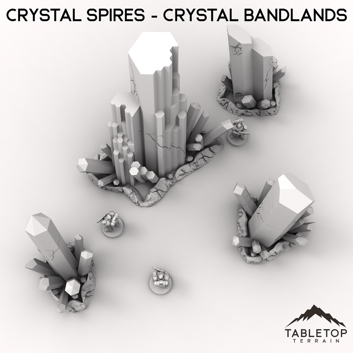 Tabletop Terrain Terrain Crystal Spires - Crystal Bandlands
