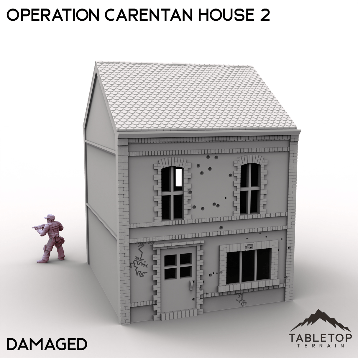 Tabletop Terrain Terrain Damaged / 32mm Operation Carentan House 2