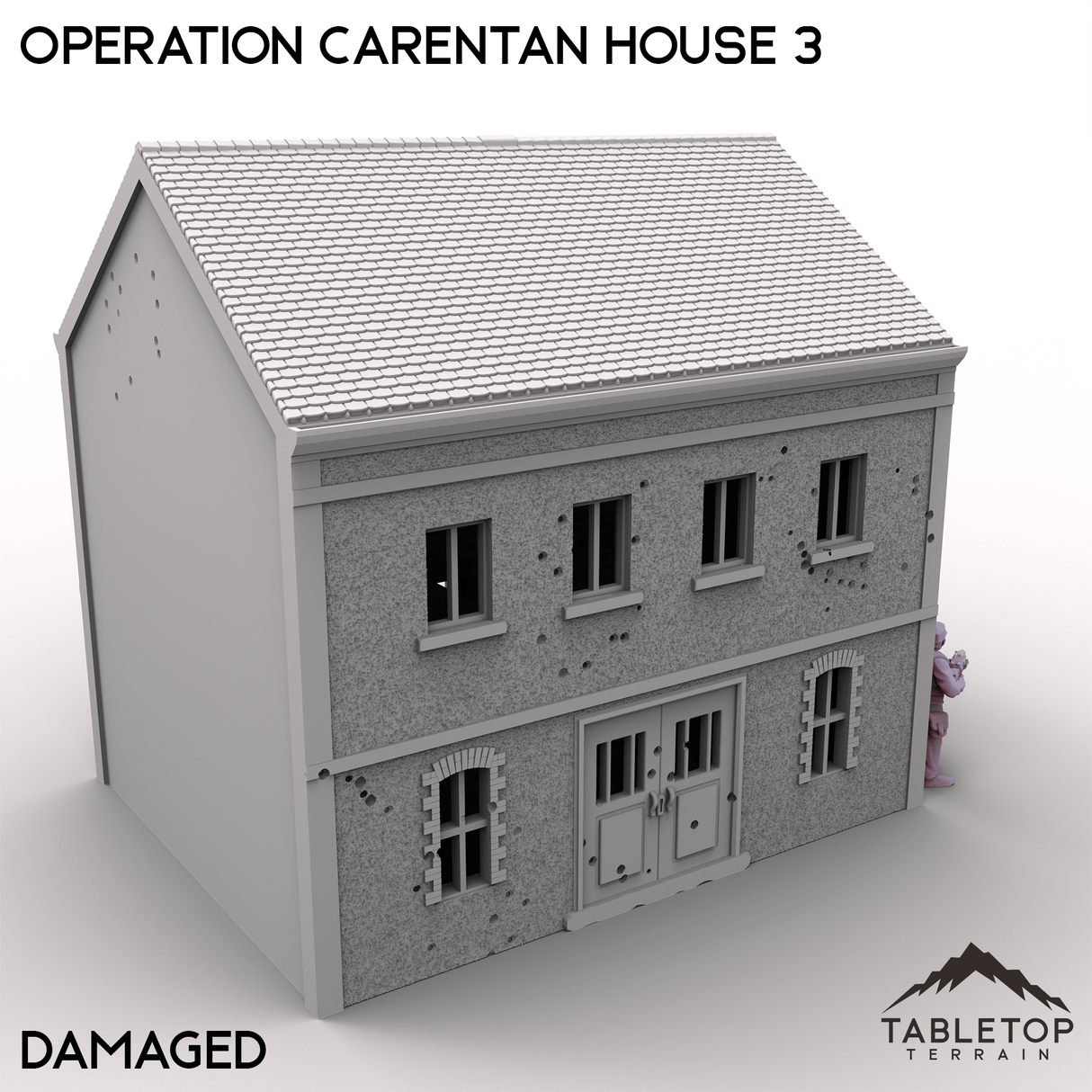 Tabletop Terrain Terrain Damaged / 32mm Operation Carentan House 3