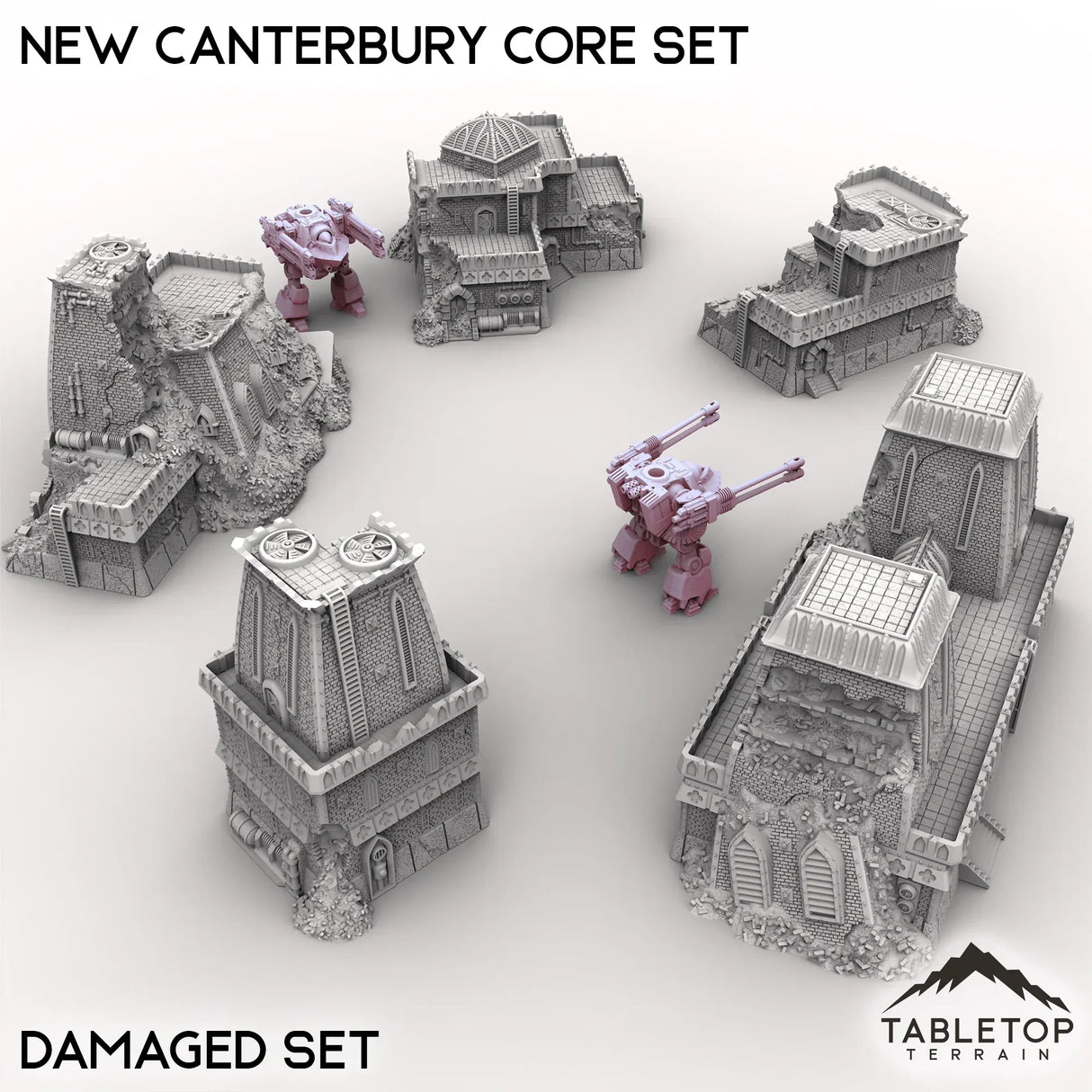 Tabletop Terrain Terrain Damaged Set New Canterbury Core Set - 6mm