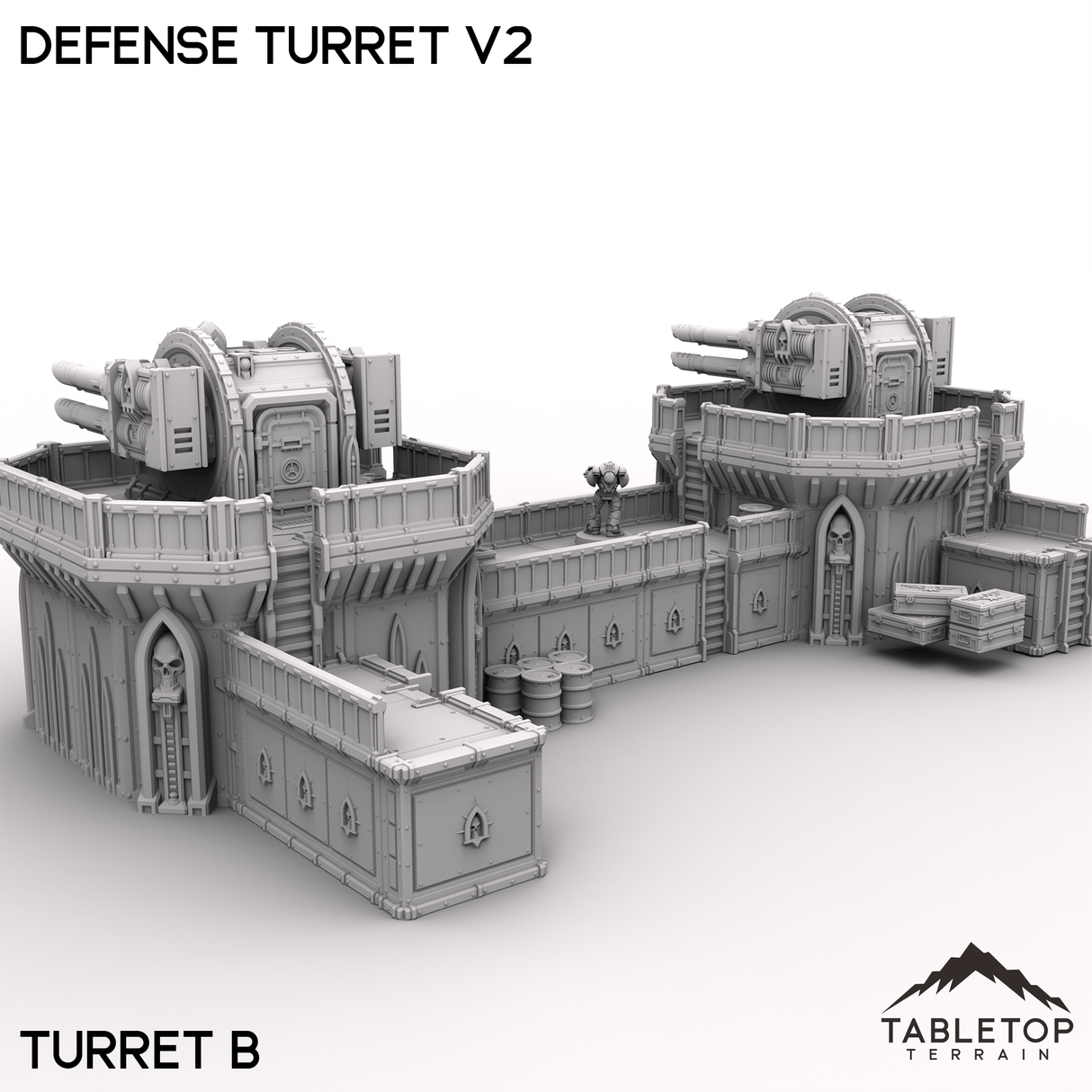Tabletop Terrain Terrain Defense Turret V2