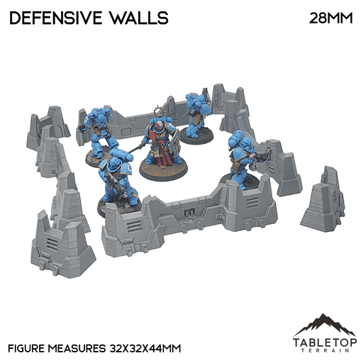 Tabletop Terrain Terrain Defensive Walls - Chapters Headquarter