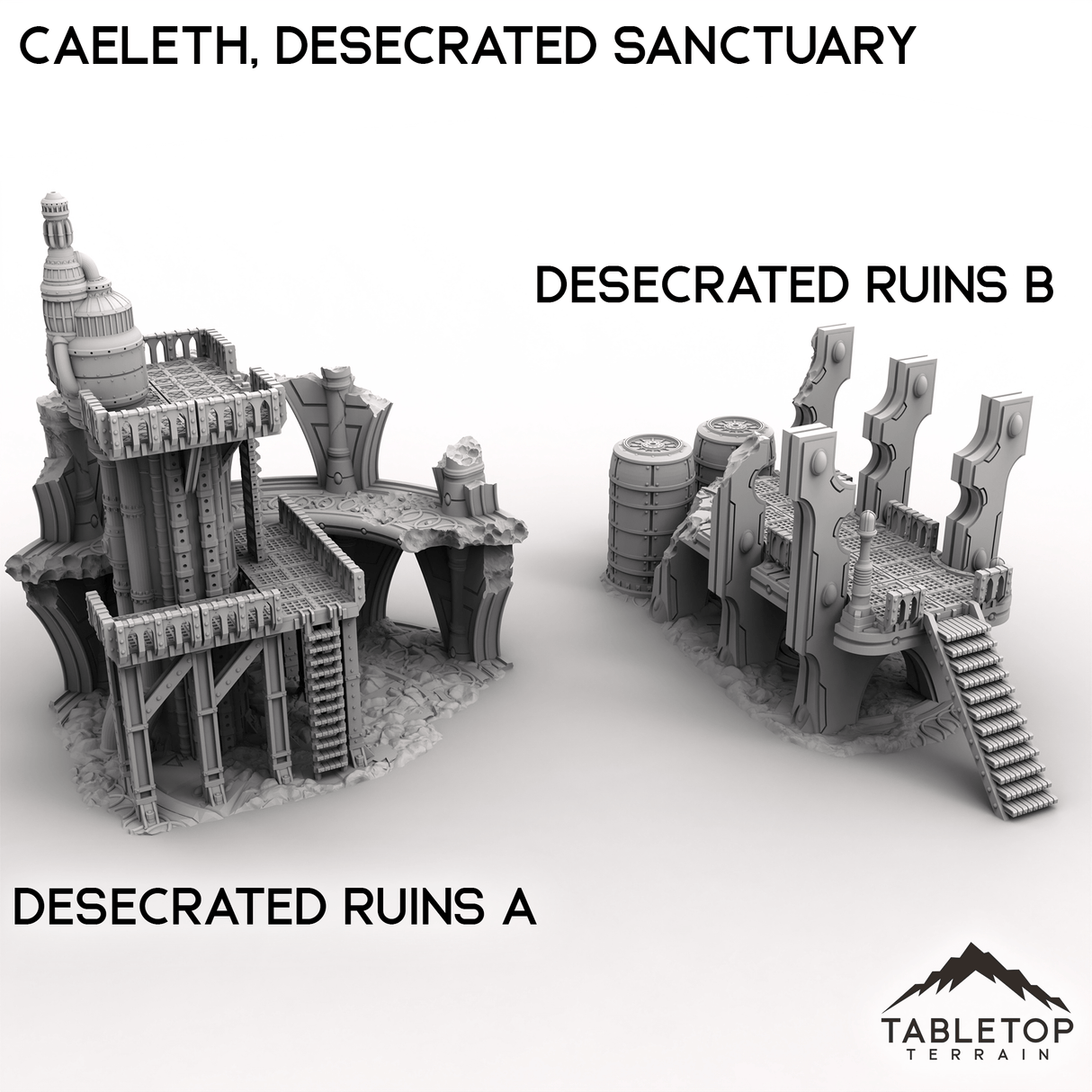Tabletop Terrain Terrain Desecrated Ruins A / 32mm Caeleth, Desecrated Sanctuary