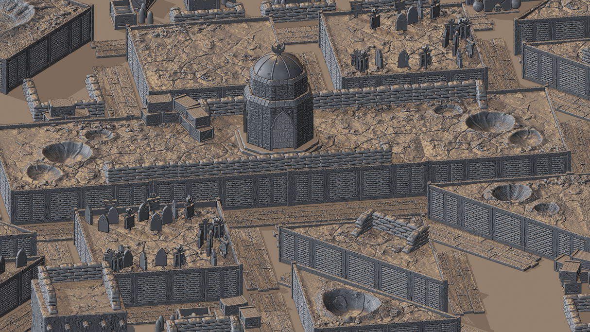 Tabletop Terrain Terrain Desert Trench Wars - Full Table Collection