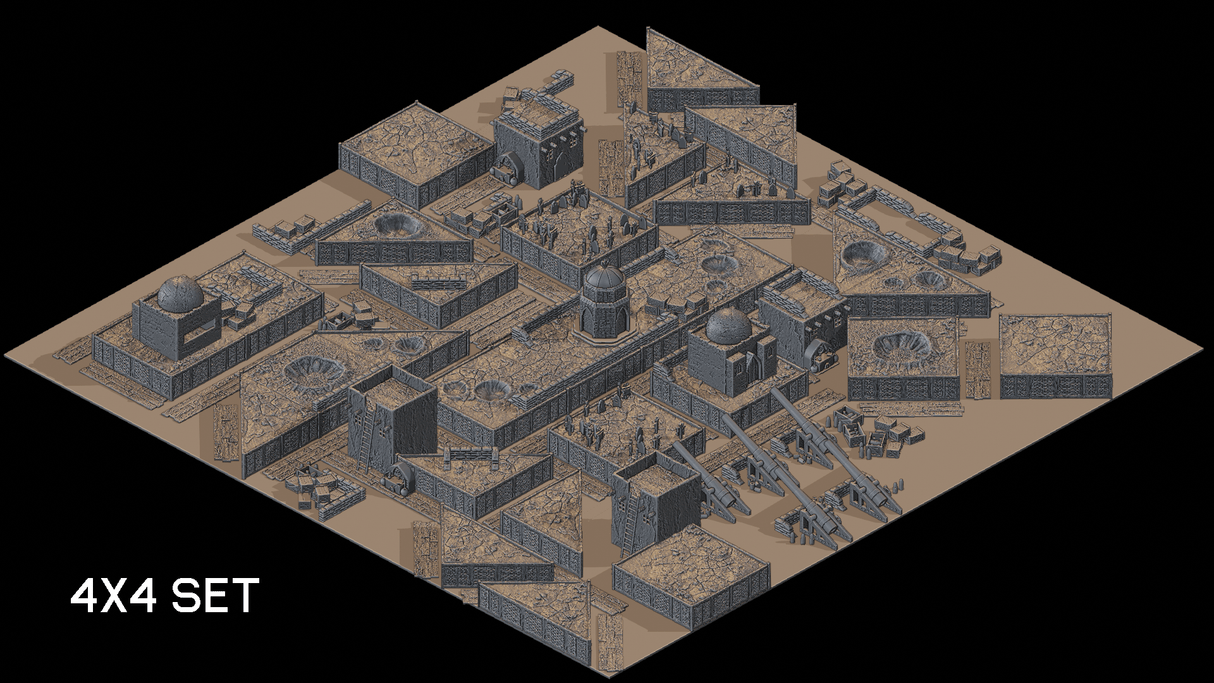 Tabletop Terrain Terrain Desert Trench Wars - Full Table Collection