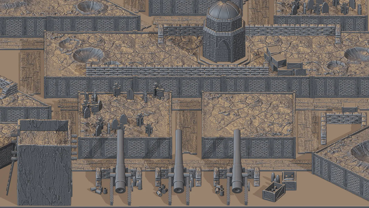 Tabletop Terrain Terrain Desert Trench Wars - Full Table Collection