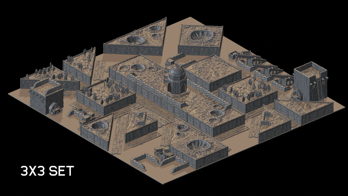 Tabletop Terrain Terrain Desert Trench Wars - Full Table Collection