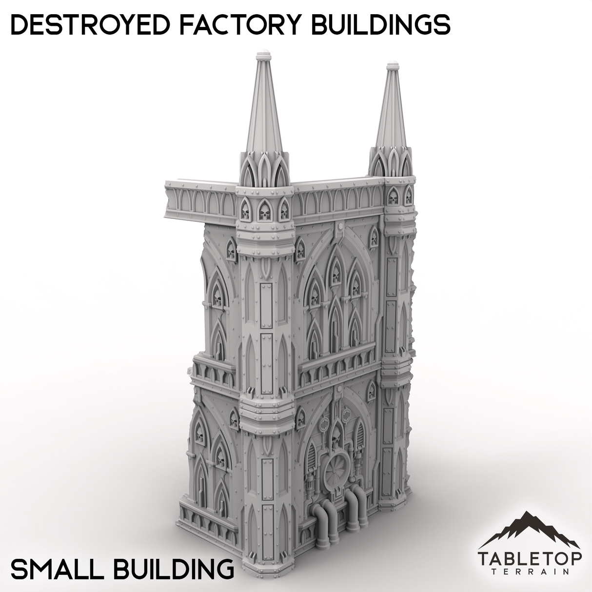 Tabletop Terrain Terrain Destroyed Factory Buildings