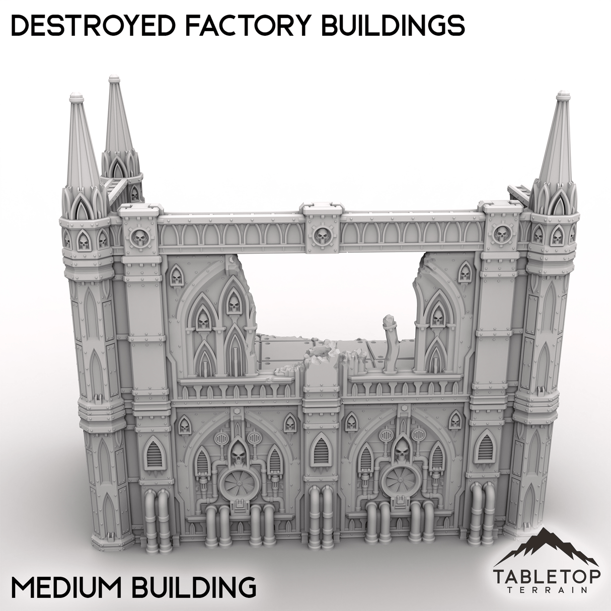 Tabletop Terrain Terrain Destroyed Factory Buildings