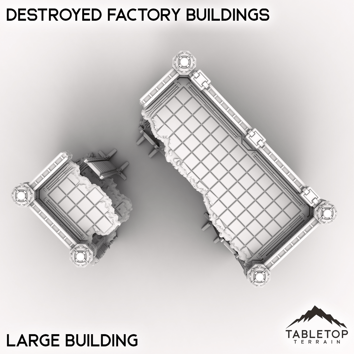 Tabletop Terrain Terrain Destroyed Factory Buildings