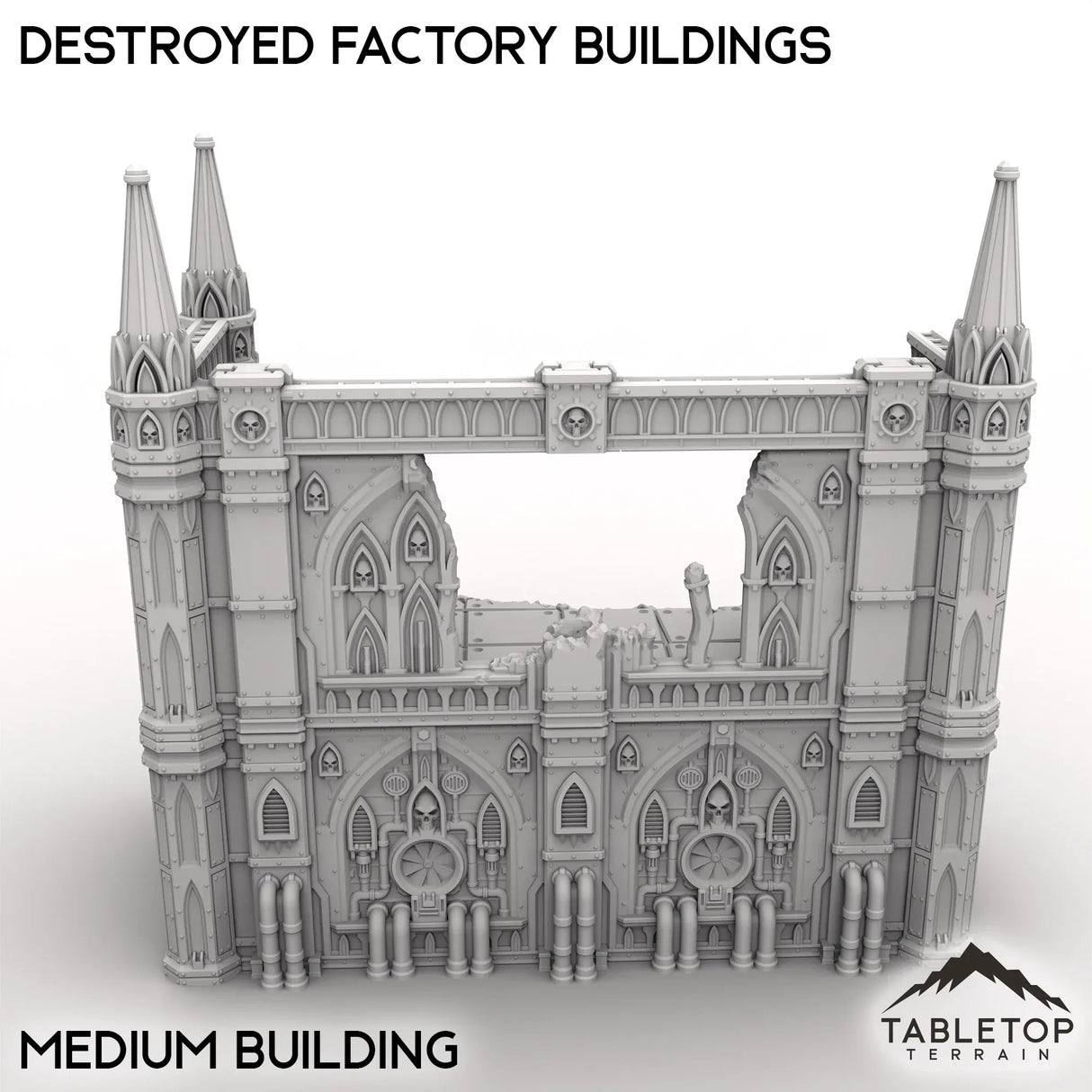 Tabletop Terrain Terrain Destroyed Factory Buildings