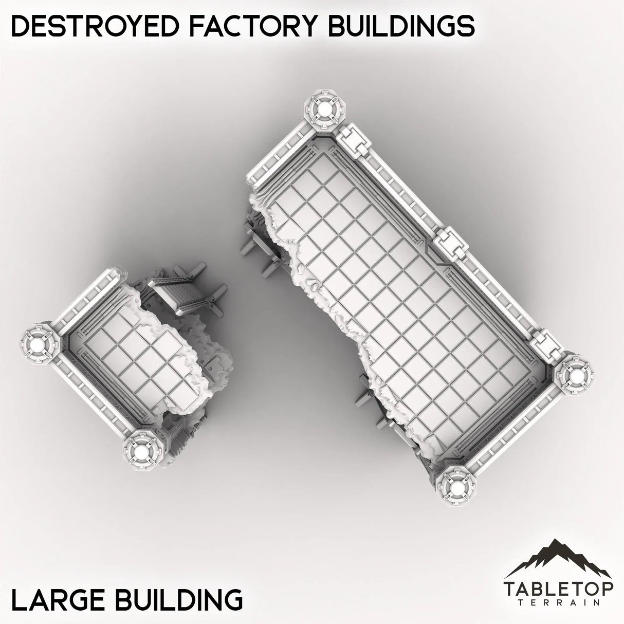 Tabletop Terrain Terrain Destroyed Factory Buildings