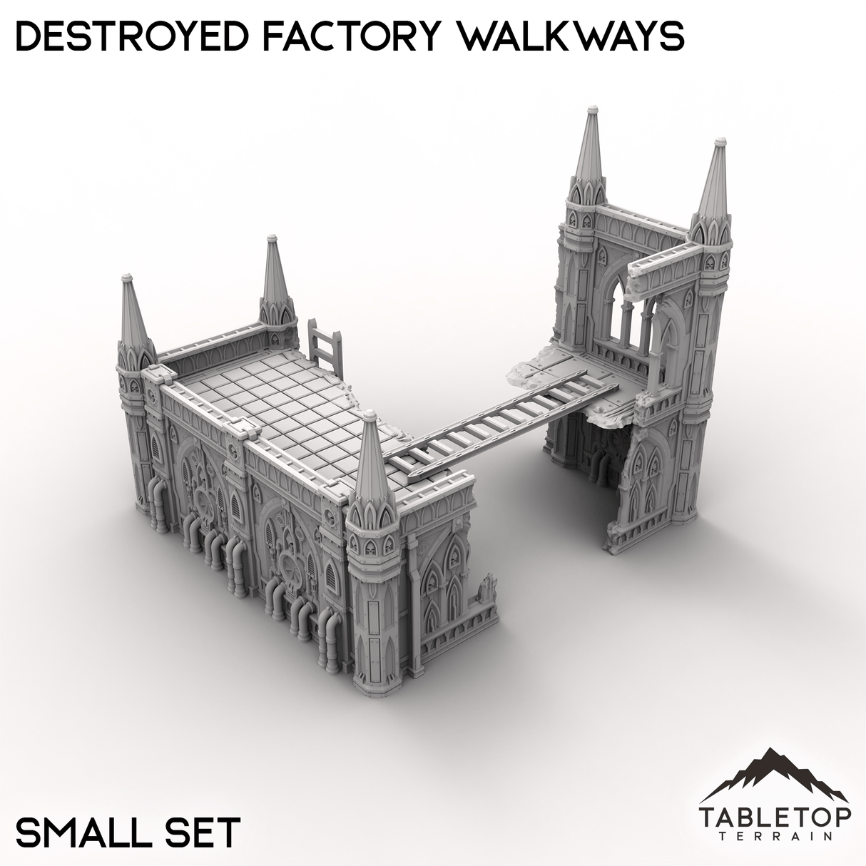 Tabletop Terrain Terrain Destroyed Factory Walkways