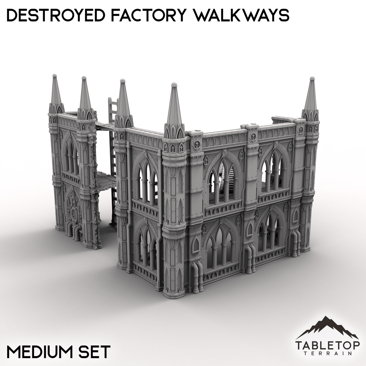 Tabletop Terrain Terrain Destroyed Factory Walkways