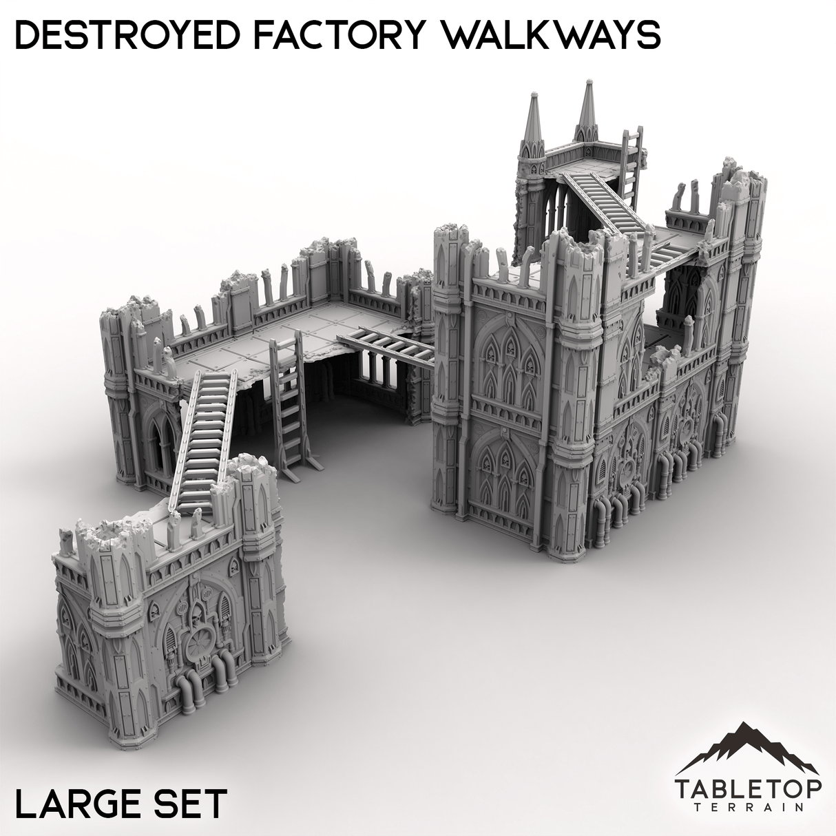 Tabletop Terrain Terrain Destroyed Factory Walkways