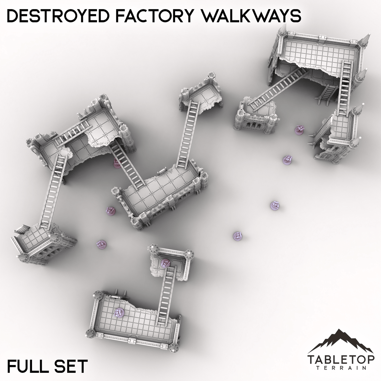 Tabletop Terrain Terrain Destroyed Factory Walkways