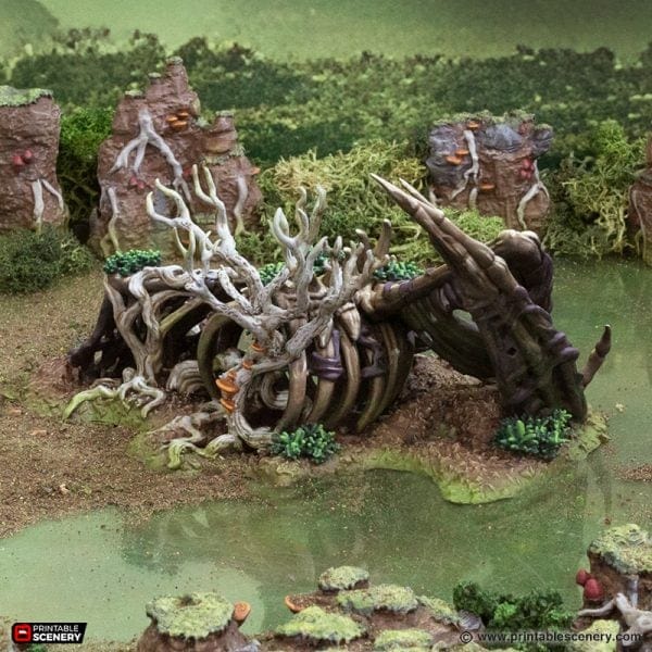 Tabletop Terrain Terrain Dragon Carcass - The Gloaming Swamp