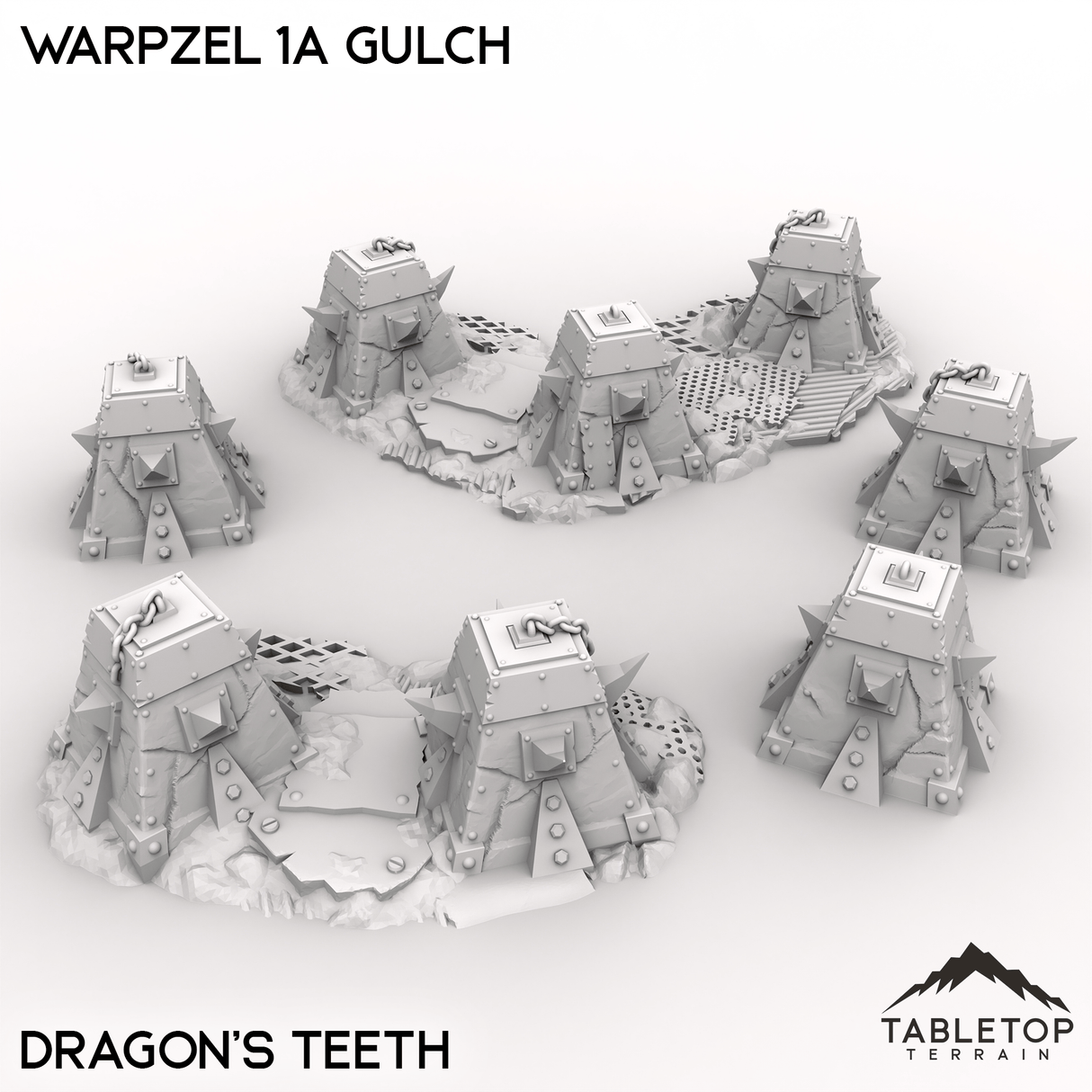 Tabletop Terrain Terrain Dragons Teeth / 32mm Warpzel 1A Gulch