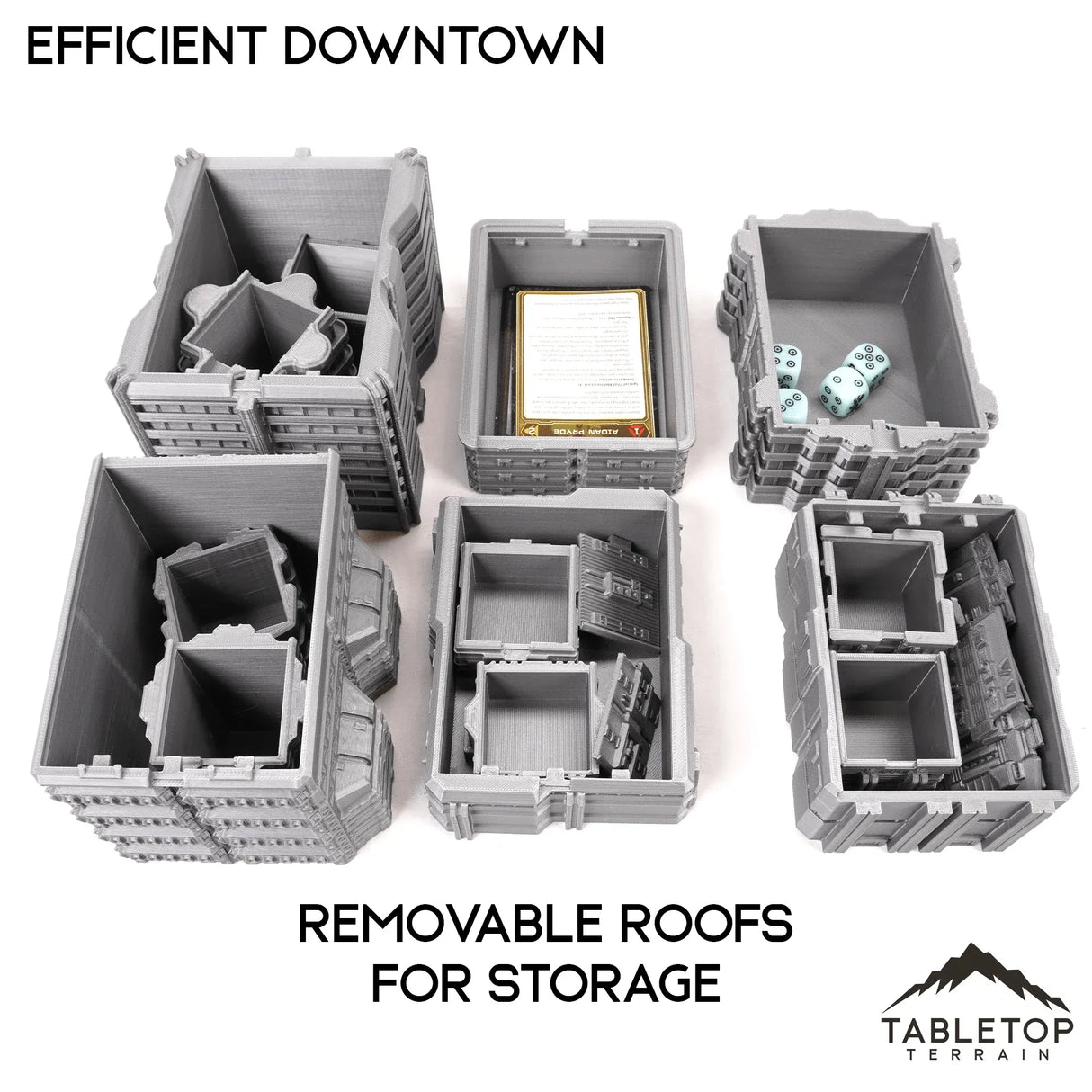 Tabletop Terrain Terrain Efficient Downtown TechScape - 6mm