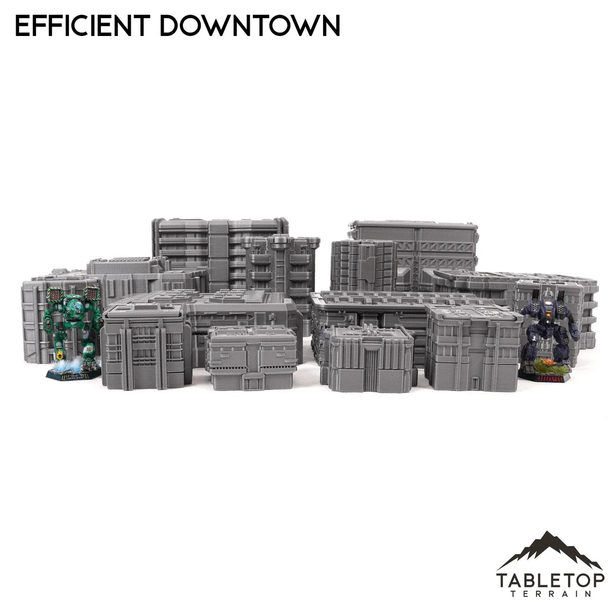 Tabletop Terrain Terrain Efficient Downtown TechScape - 6mm