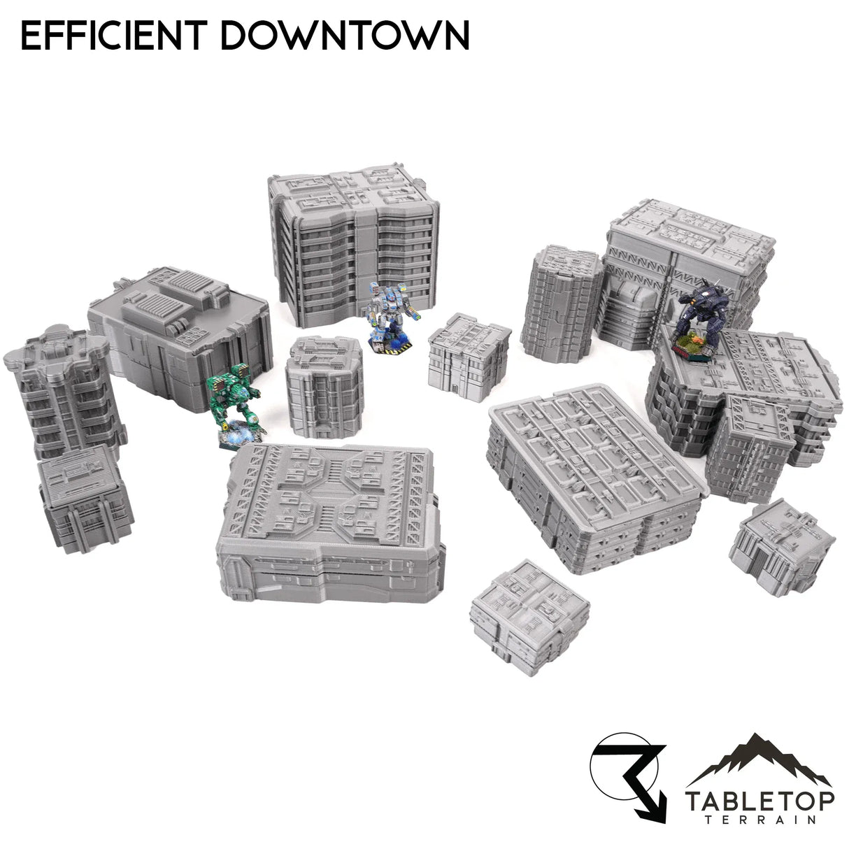 Tabletop Terrain Terrain Efficient Downtown TechScape - 6mm