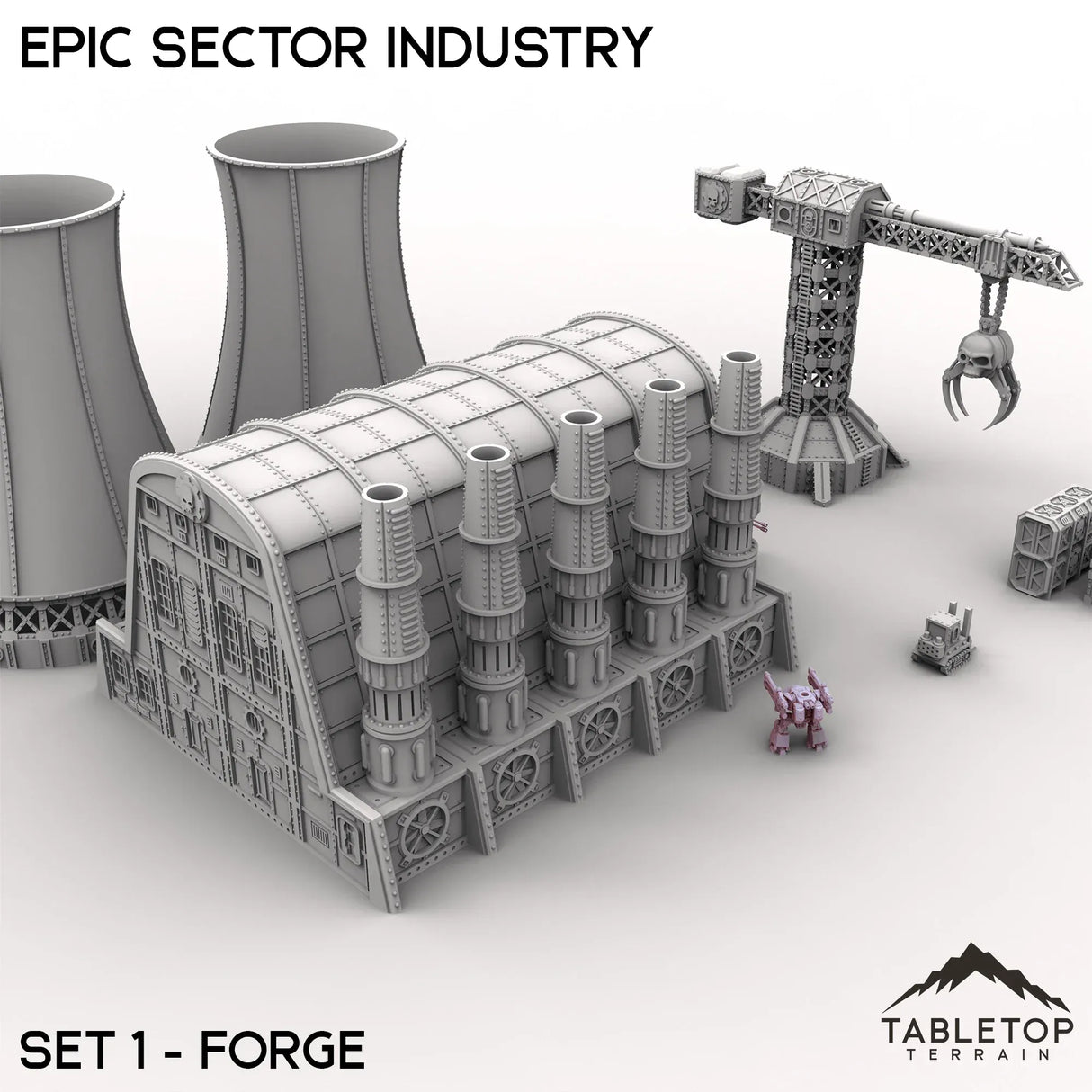 Tabletop Terrain Terrain Epic Sector Industry - Set 1 - Forge