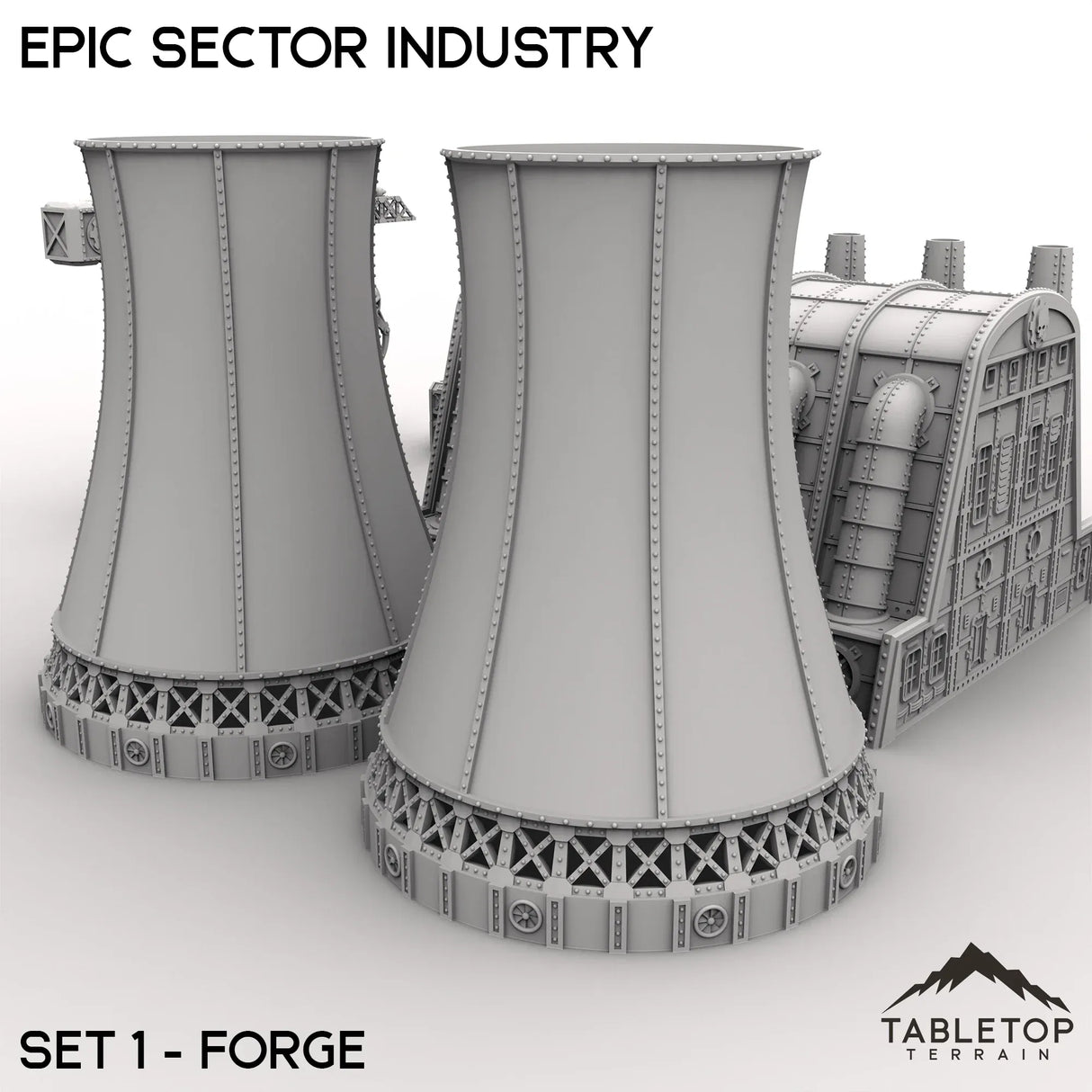 Tabletop Terrain Terrain Epic Sector Industry - Set 1 - Forge