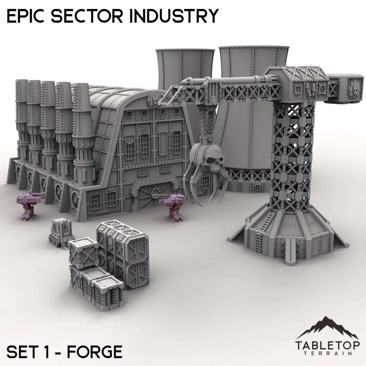 Tabletop Terrain Terrain Epic Sector Industry - Set 1 - Forge