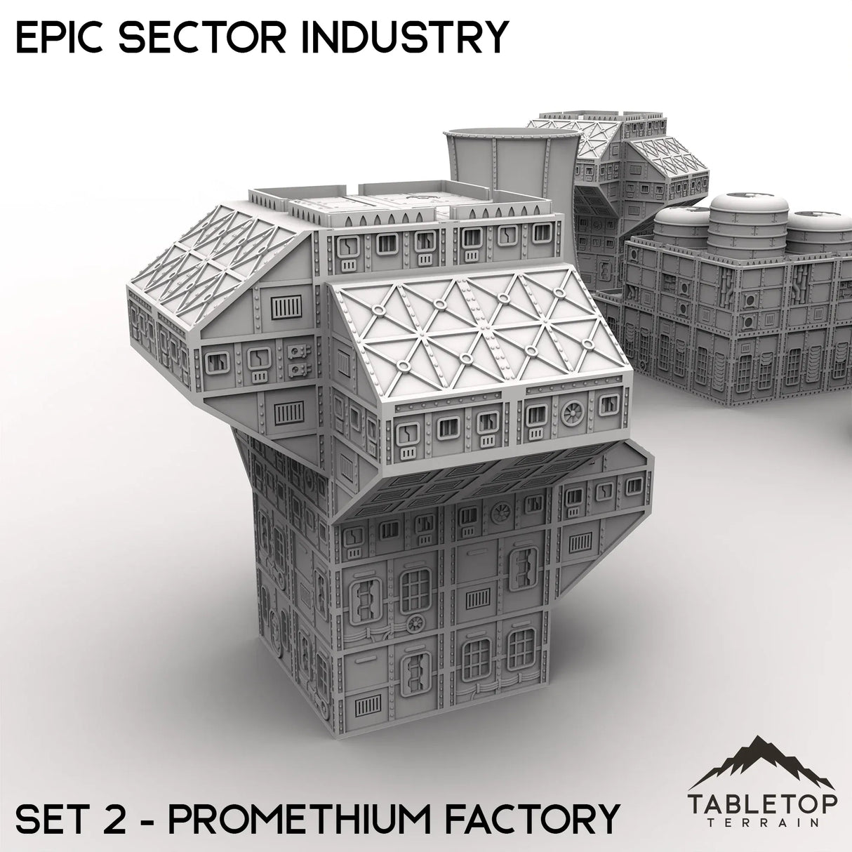 Tabletop Terrain Terrain Epic Sector Industry - Set 2 - Promethium Factory
